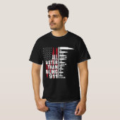 Alles schneller als das 911-Amerikanische Flag Gun T-Shirt (Vorne ganz)