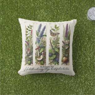 Alles schön zu seiner Zeit botanisch Kissen