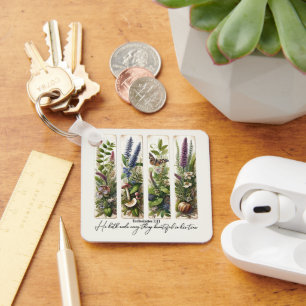 Alles schön zu seiner Zeit botanisch Schlüsselanhänger