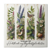 Alles Schöne in Seiner Zeit botanisch Fliese (Vorderseite)