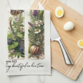 Alles Schöne in Seiner Zeit botanisch Geschirrtuch (Viertel Falte)