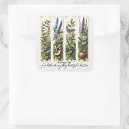 Alles Schöne in Seiner Zeit botanisch Quadratischer Aufkleber