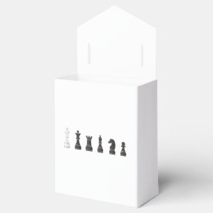 Alles schwarze Weiß, Schachstücke Geschenkschachtel