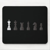 Alles schwarze Weiß, Schachstücke Mousepad (Vorne)
