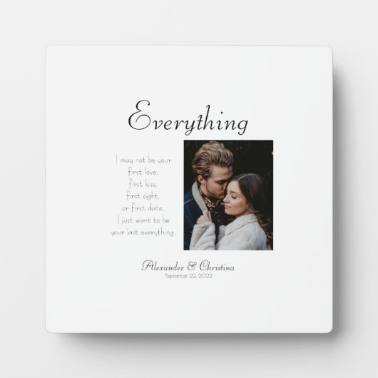 Alles Script Overlay Paare Personalisiert Fotoplatte (Vorderseite)
