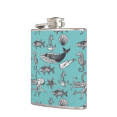 Alles Seemuster Flachmann (Links)