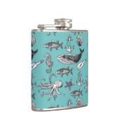 Alles Seemuster Flachmann (Rechts)