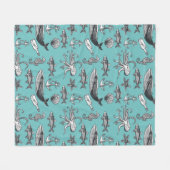 Alles Seemuster Fleecedecke (Vorderseite (Horizontal))