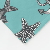 Alles Seemuster Fleecedecke (Ecke)