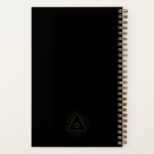 Alles sieht Auge | Dream Journal | Schwarz & Gold Notizblock (Rückseite)