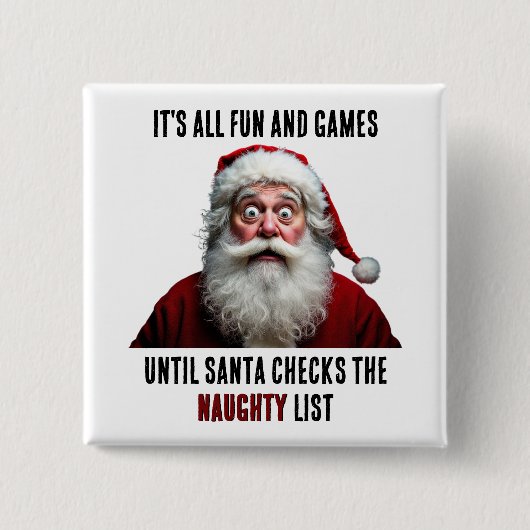 Alles Spaß und Spiele, Niedlich Weihnachten Button (Vorderseite)