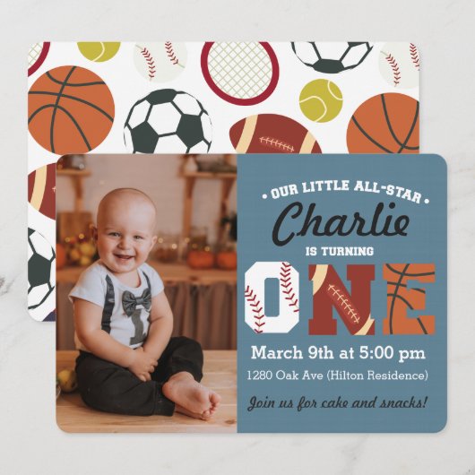 Alles-Sterne-Geburtstag Einladung (Vorne/Hinten)