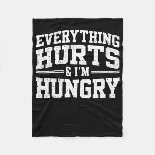 Alles tut weh, und ich bin Hungry Weightlifter Jok Fleecedecke