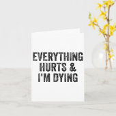 Alles tut weh, und ich sterbe Gym Weightlifter Bo Karte (Gelbe Blume)