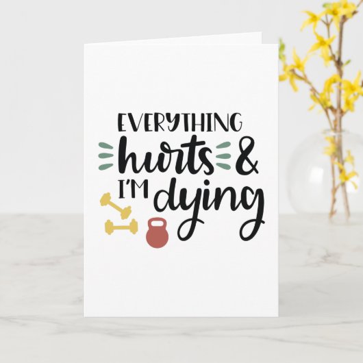 Alles tut weh und ich sterbe karte (Gelbe Blume)