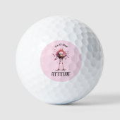 Alles über Attitude Funny Flamingo Golfball (Vorderseite)