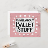 Alles über Ballet Stuff Grußkarte Karte (Vorderseite/Rückseite Beispiel)