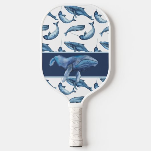 ALLES ÜBER BLAUE WHALES Paddel Pickleball Schläger (Vorderseite)