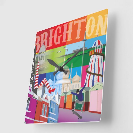 Alles über Brighton Wall Clock Quadratische Wanduhr (Winkel)