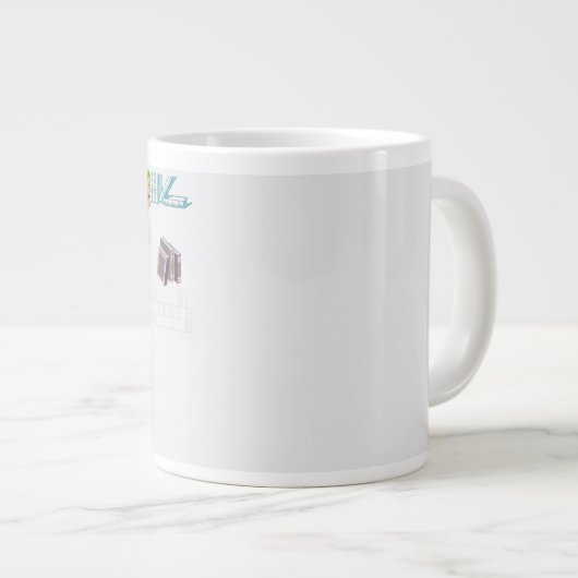 Alles über Bücher Jumbo-Tasse (Vorderseite Rechts)