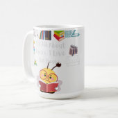 Alles über Bücher Kaffeetasse (Vorderseite Links)
