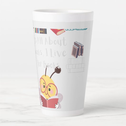 Alles über Bücher Milchtasse (Vorderseite)