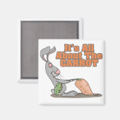 alles über den karottenwitzigen Hasen-Cartoon Magnet (Vorderseite/Rückseite)