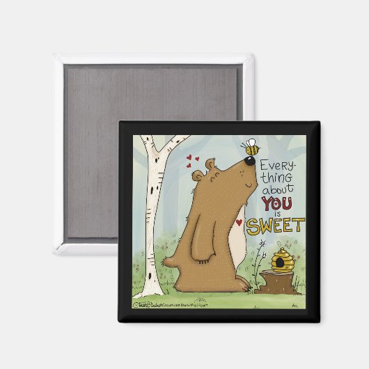 Alles über dich ist süß magnet (Vorderseite/Rückseite)