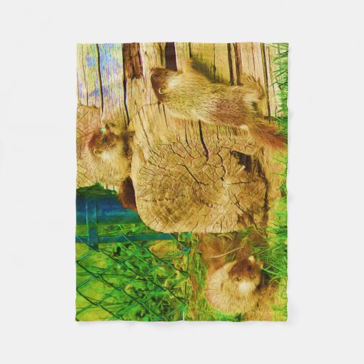 Alles über die Marmots - Gelbbblasser Marmot Fleecedecke (Vorderseite)