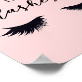 Alles über die Wimpern. Mädchen zitieren. Macht eu Poster (Ecke)