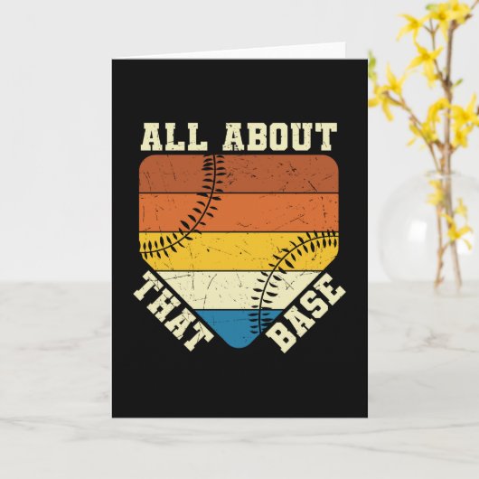 Alles über diese Basis | Schönes Baseball-Design Karte (Gelbe Blume)