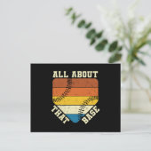 Alles über diese Basis | Schönes Baseball-Design Postkarte (Stehend Vorderseite)
