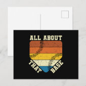 Alles über diese Basis | Schönes Baseball-Design Postkarte (Vorne/Hinten)