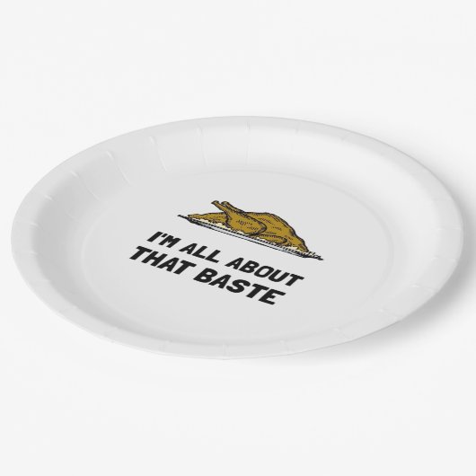 Alles über diese Baste Angepasst Pappteller (Schrägansicht)
