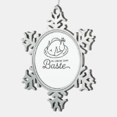 Alles über diese Baste für den Erntedank Schneeflocken Zinn-Ornament (Rechts)