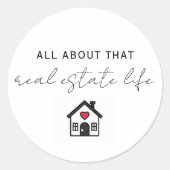 Alles über diese echte Lebensförderung für Anwesen Runder Aufkleber (Vorderseite)