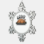 Alles über diesen Baste Christmas Classic Schneeflocken Zinn-Ornament (Rechts)