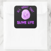 Alles über dieses schlanke Leben schön gestalten Quadratischer Aufkleber (Tasche)