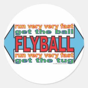 Alles über Flyball Runder Aufkleber