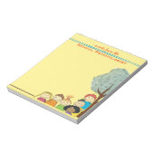 Alles über Kinder— Schulpsychologe Note Pad Notizblock (Rotiert)