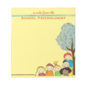 Alles über Kinder— Schulpsychologe Note Pad Notizblock (Vorderseite)