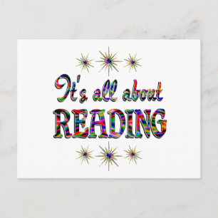 ALLES ÜBER LESEN POSTKARTE