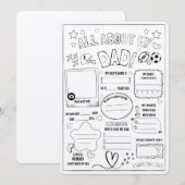 Alles über meinen Vater ,Kindergeschenk für Väter  Dankeskarte (Vorne/Hinten)