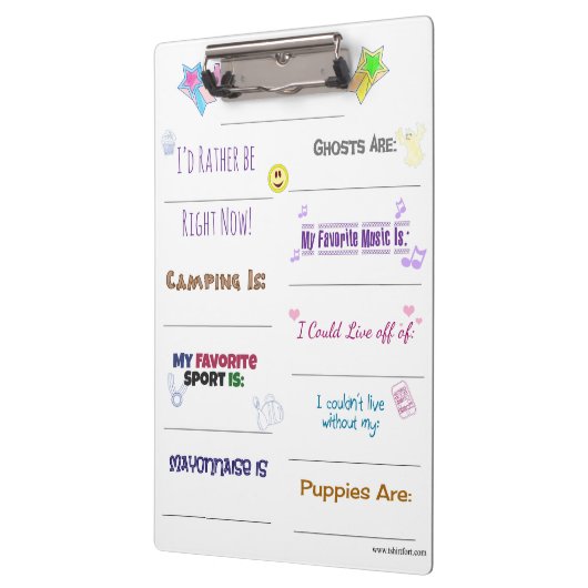 Alles über mich anpassen klemmbrett (Links)