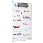 Alles über mich anpassen klemmbrett (Rechts)