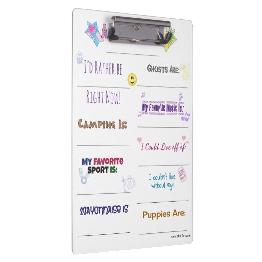 Alles über mich anpassen klemmbrett (Rechts)