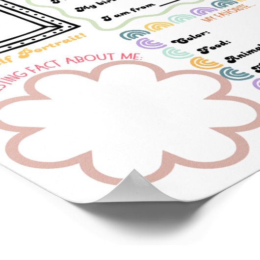 Alles über mich druckbar poster (Ecke)