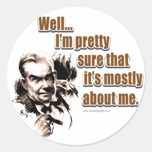 Alles über mich... runder aufkleber (Vorderseite)