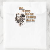 Alles über mich... runder aufkleber (Tasche)