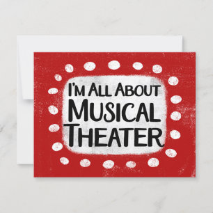 Alles über Musical Theater Grußkarte Karte
